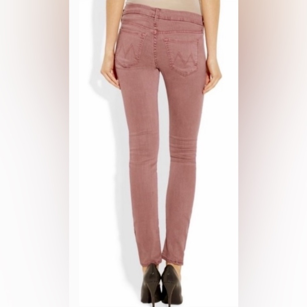 Mother Women’s Size 24 High Waisted Crop Looker in Paradise Rouge